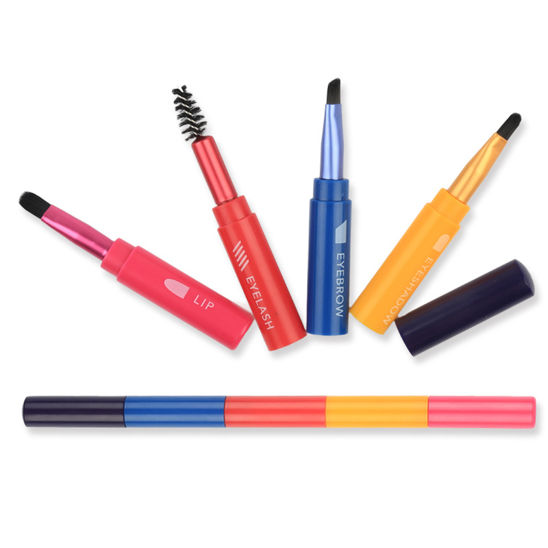 Pinceles de maquillaje multifunción de diseño combinado
