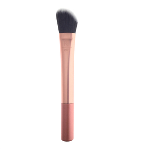 Pincel de maquillaje de cara de oro rosa profesional