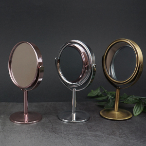 Mini espejo de tocador de mesa de doble cara