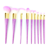 Set de pincel de maquillaje de brillo púrpura (9 PCS)